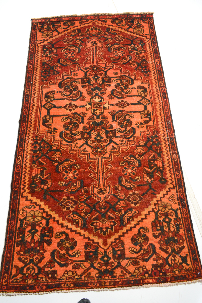 Hand-Knotted Persian Heriz Area Rug