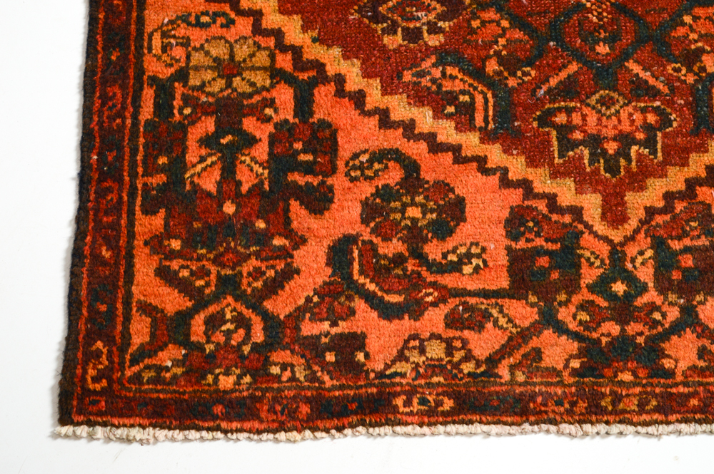 Hand-Knotted Persian Heriz Area Rug