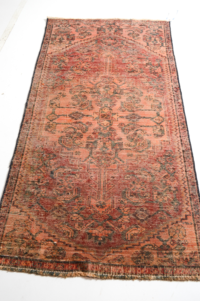Hand-Knotted Persian Heriz Area Rug