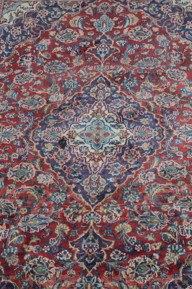 Hand-Knotted Persian Kashan Room Size Rug