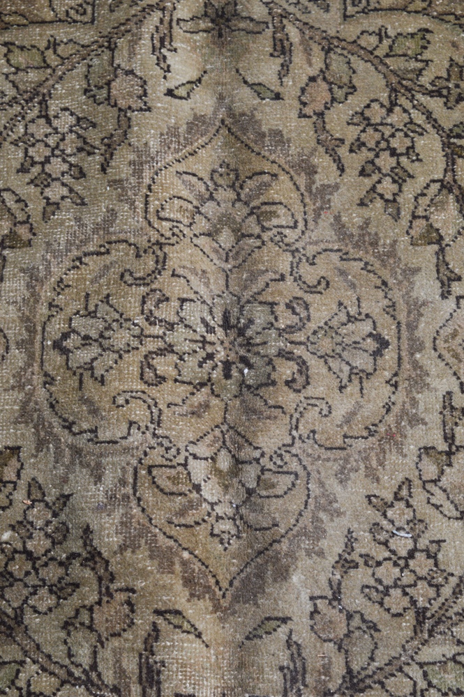 Semi-Antique Hand-Knotted Persian Tabriz Area Rug