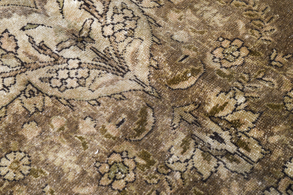 Semi-Antique Hand-Knotted Persian Tabriz Area Rug