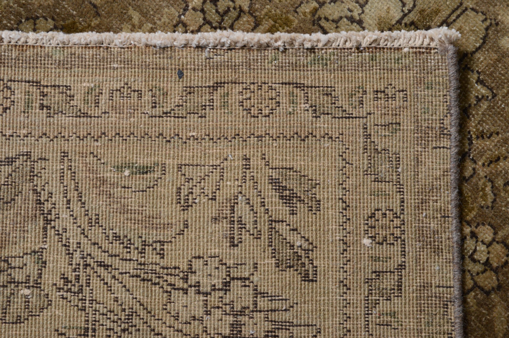 Semi-Antique Hand-Knotted Persian Tabriz Area Rug