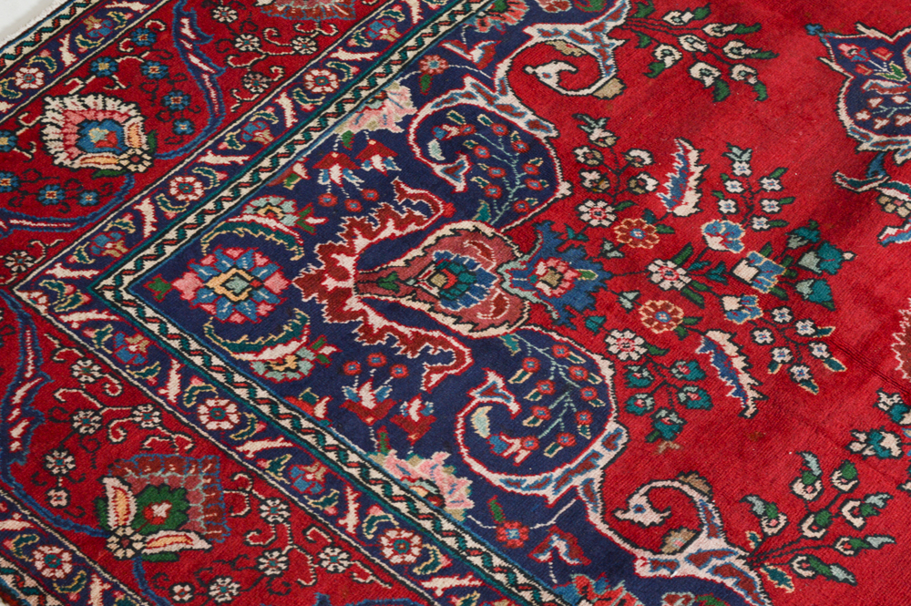 Hand-Knotted Persian Mashhad Room Size Rug