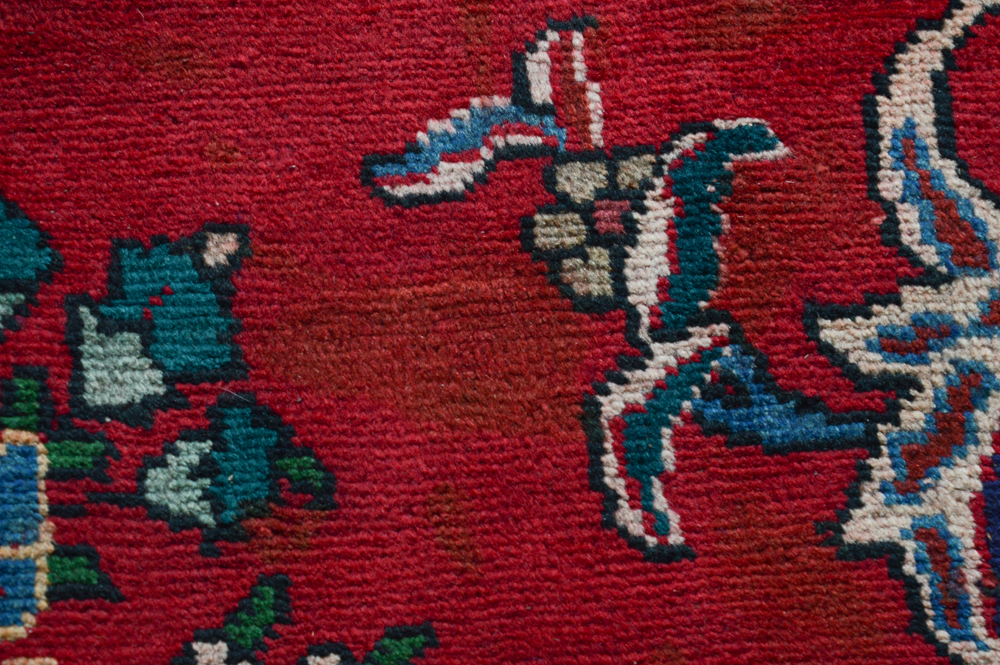 Hand-Knotted Persian Mashhad Room Size Rug