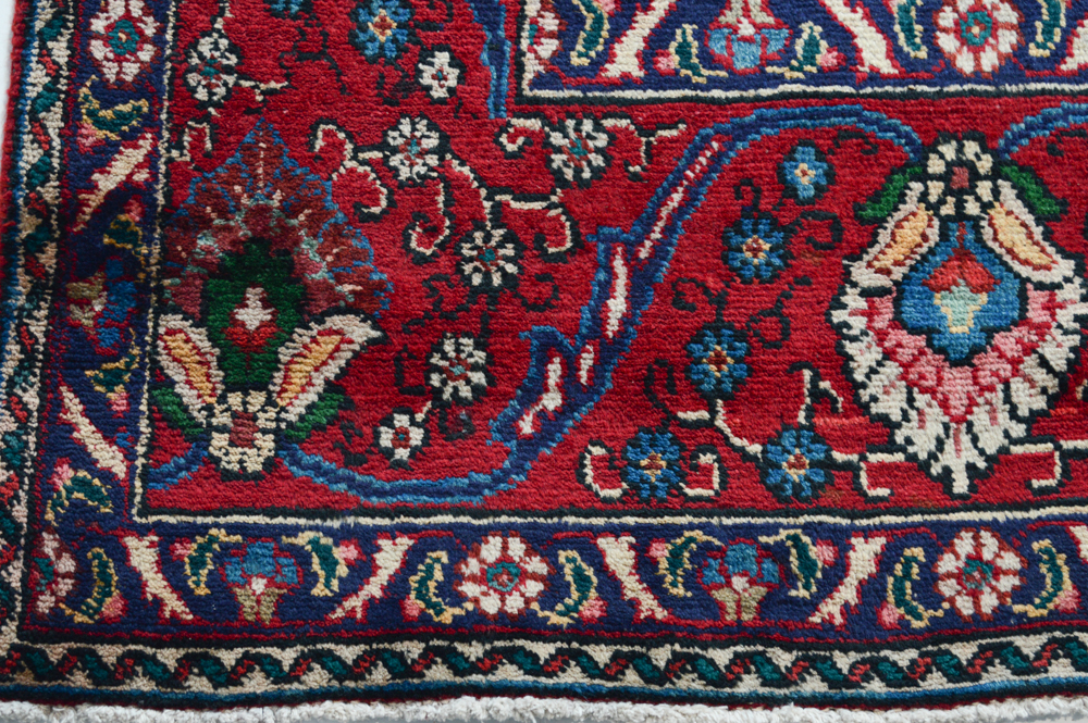 Hand-Knotted Persian Mashhad Room Size Rug
