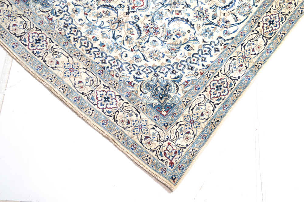 Hand-Knotted Persian Nain Room Size Rug