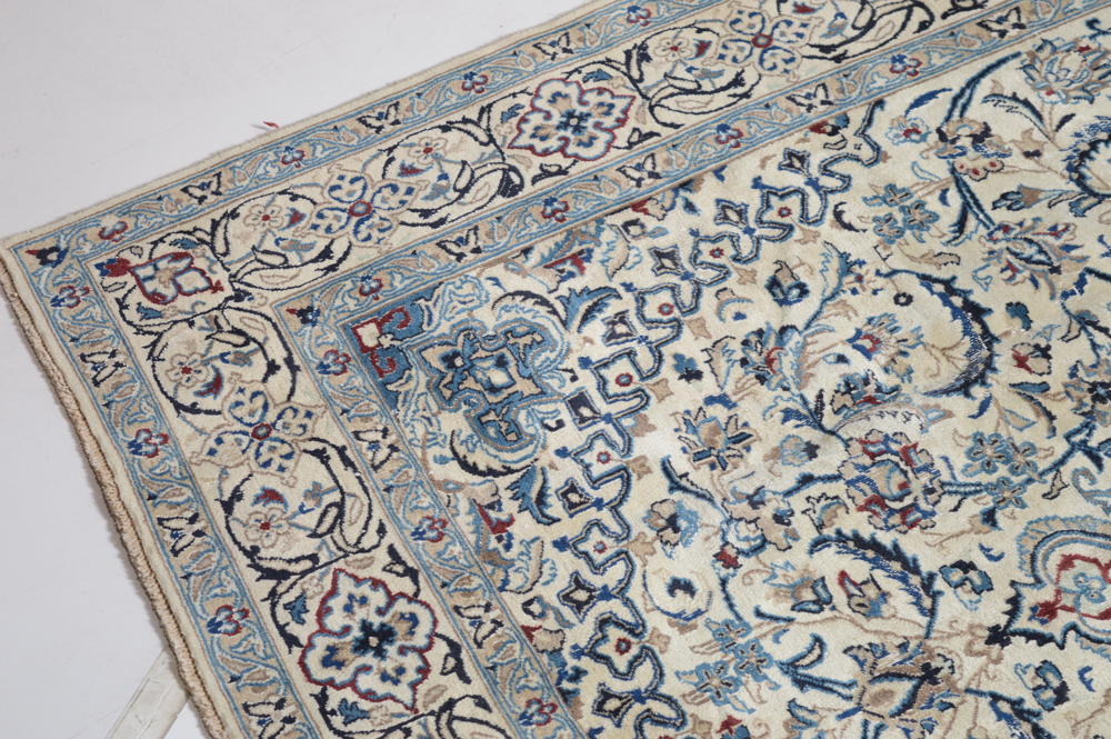 Hand-Knotted Persian Nain Room Size Rug