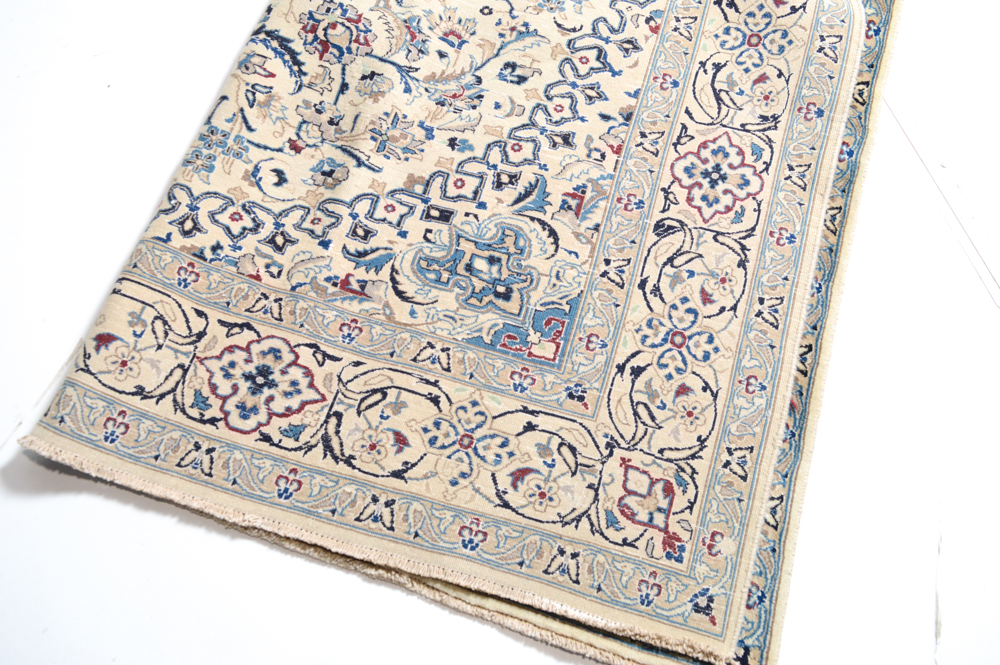 Hand-Knotted Persian Nain Room Size Rug