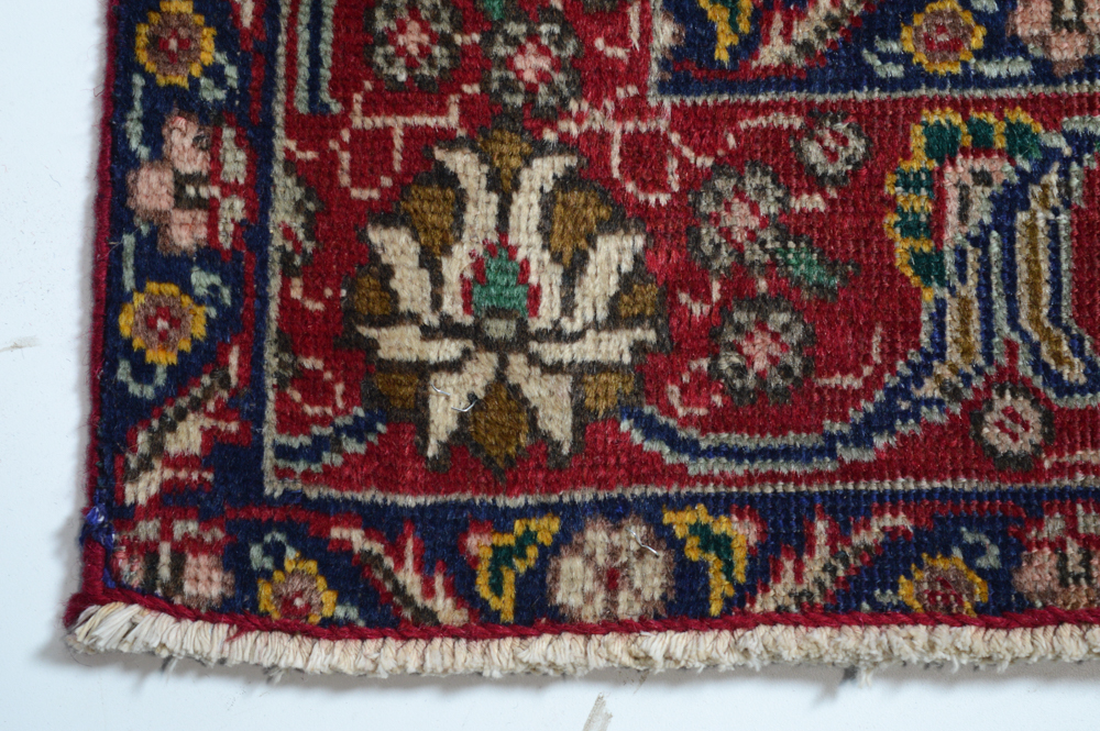 Vintage Hand-Knotted Persian Tabriz Area Rug