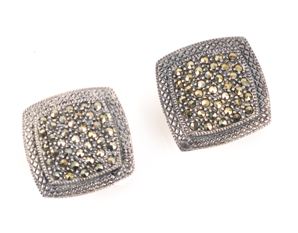 Sterling Silver Marcasite Bracelets and Earrings