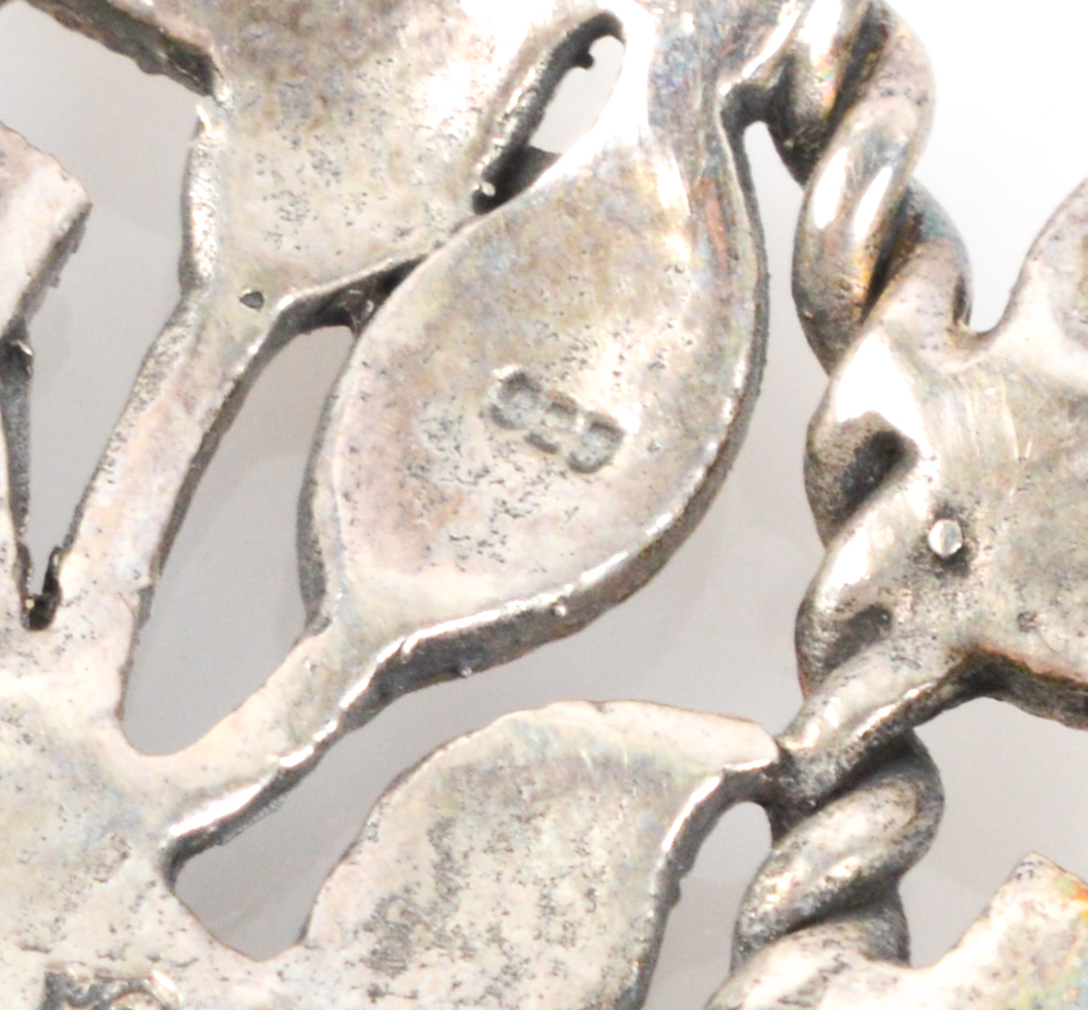 Sterling Silver Marcasite Bracelets and Brooch