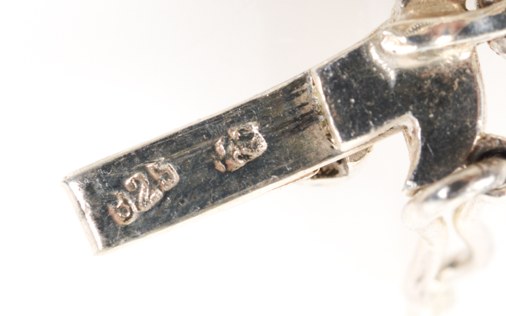 Sterling Silver Marcasite Bracelets and Brooch