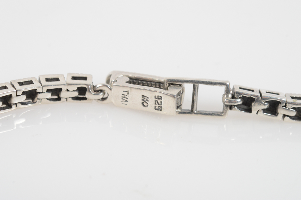 Sterling Silver Marcasite Bracelets and Brooch