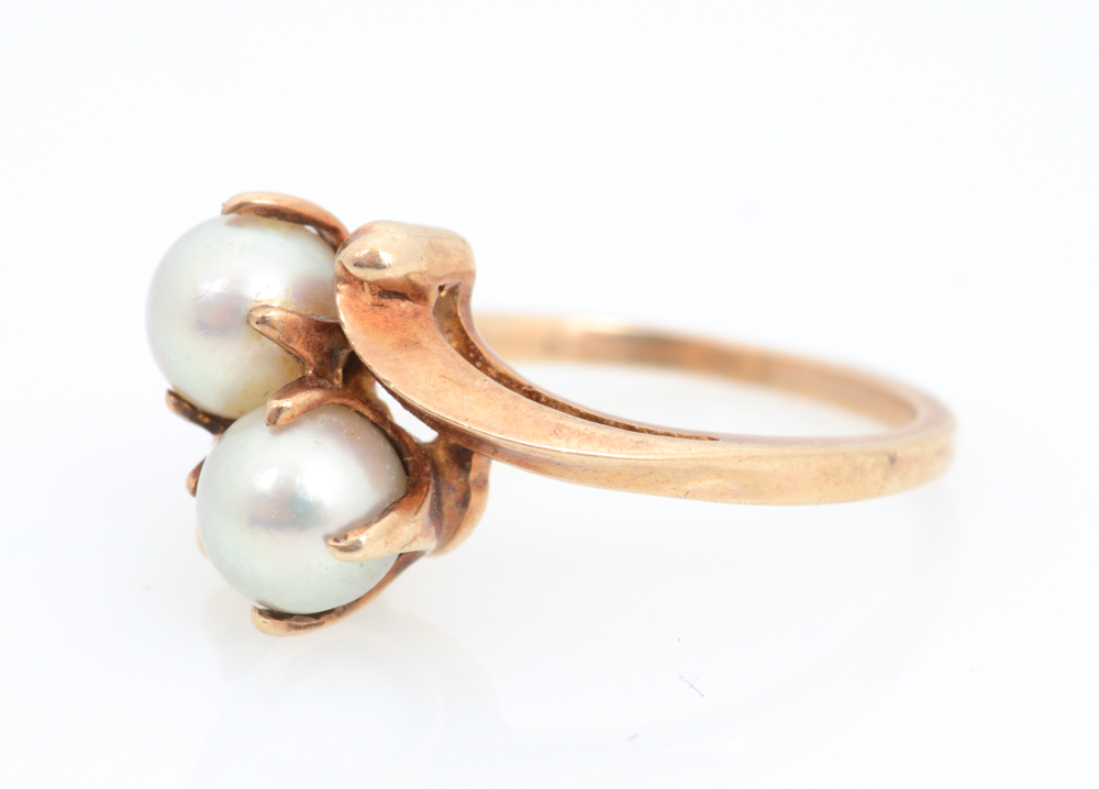 10K Yellow Gold Pearl Ring
