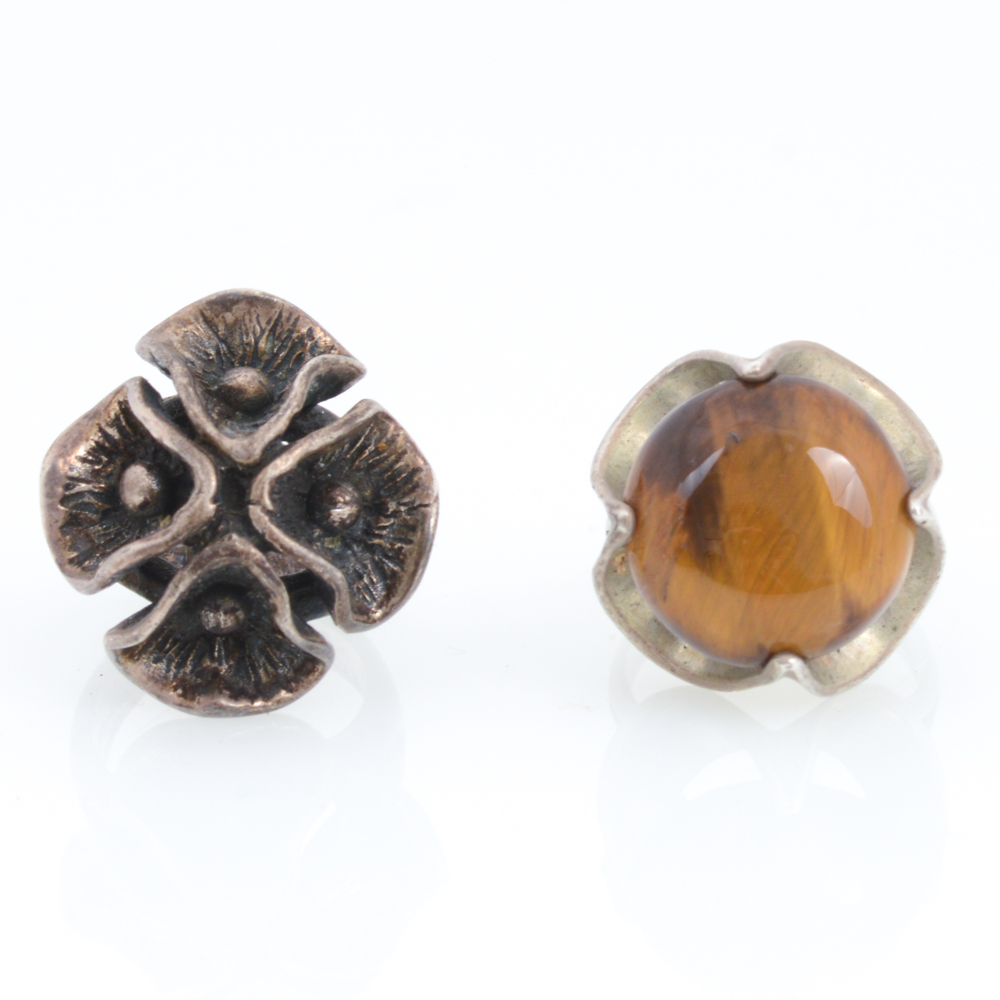 Pair of Sterling Silver Rings