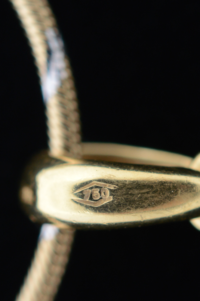 18K Yellow Gold Diamond Cross Pendant Necklace