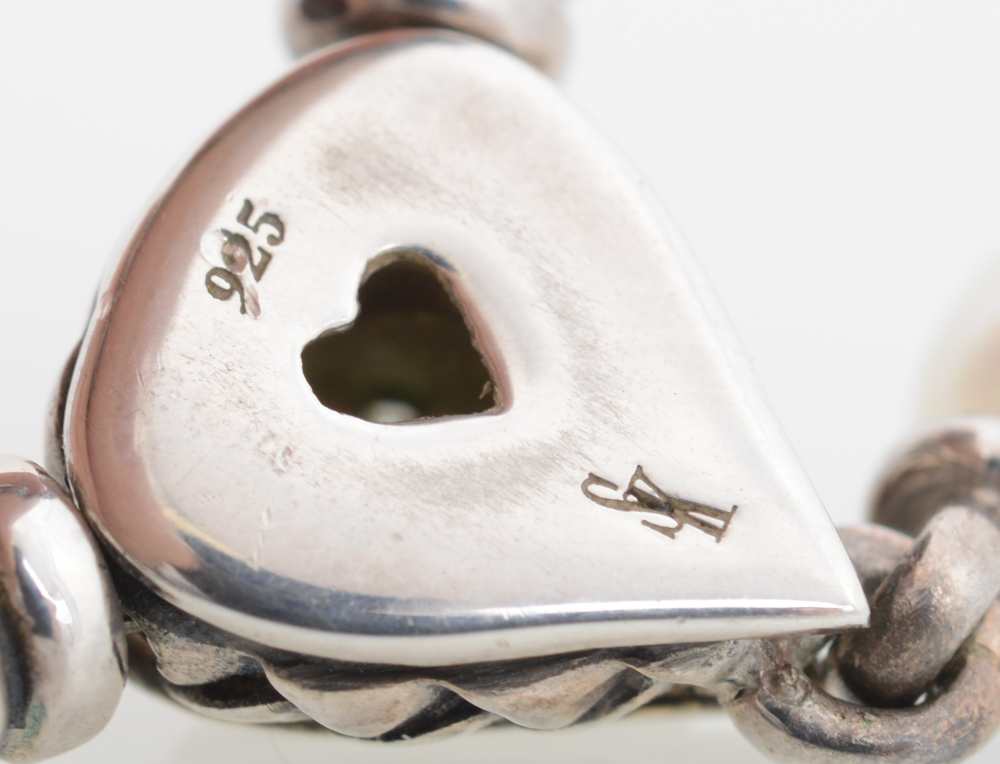 Scott Kay Sterling Silver Diamond and Pearl Necklace