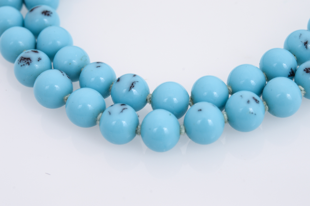 Vintage Turquoise Color Beaded Necklace