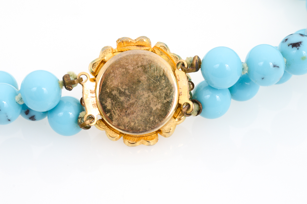 Vintage Turquoise Color Beaded Necklace