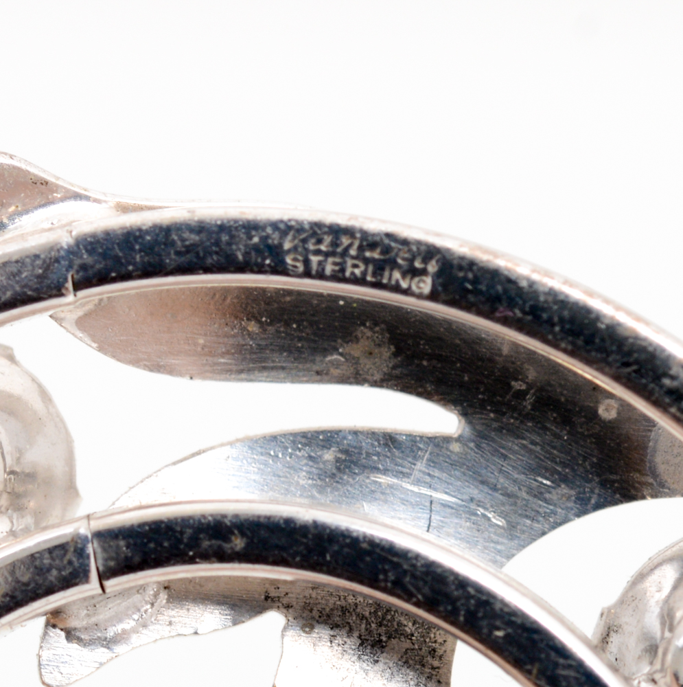 Vintage Sterling Silver and Gold Tone Brooches