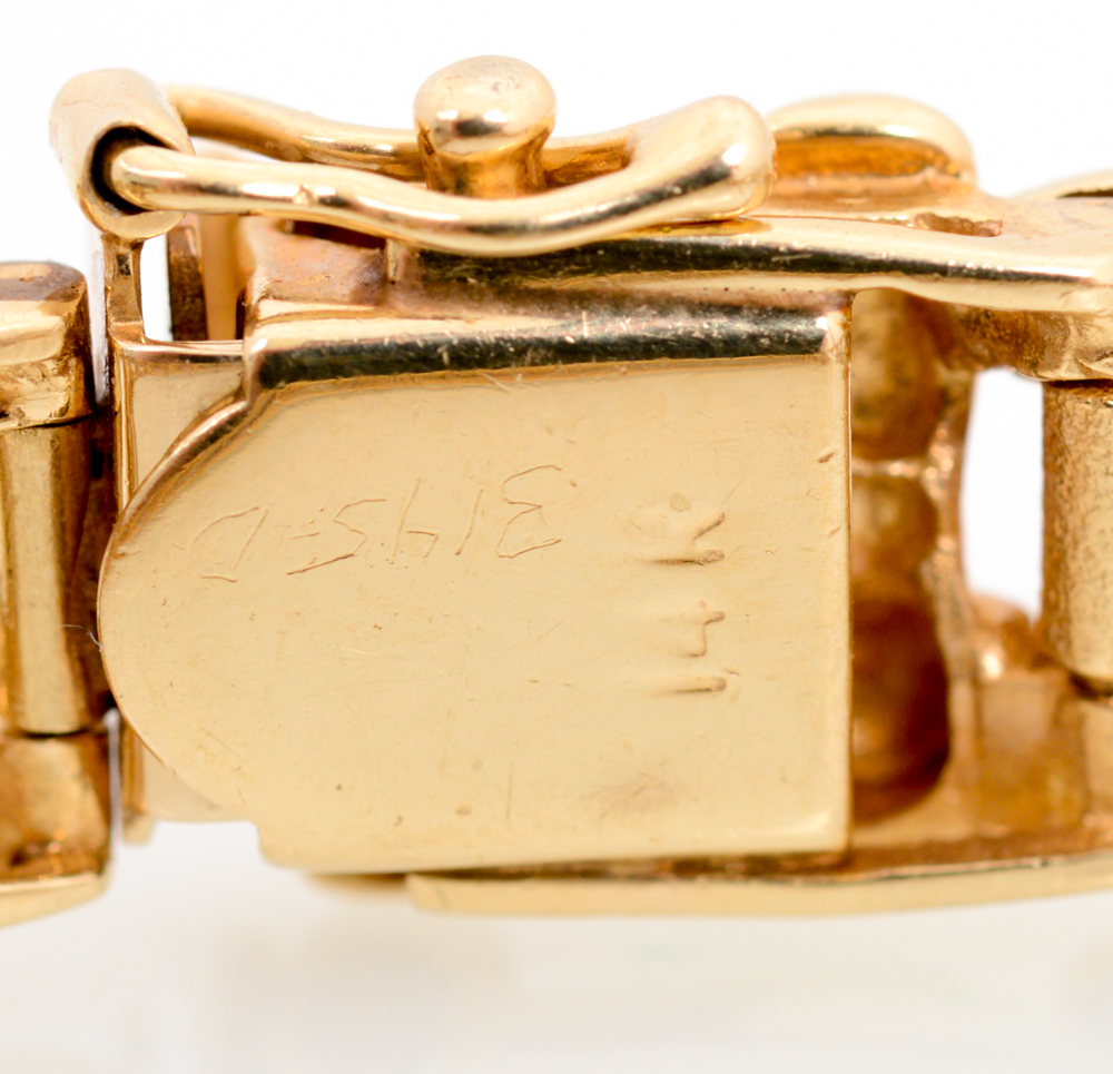 14K Yellow Gold and Diamond Bracelet