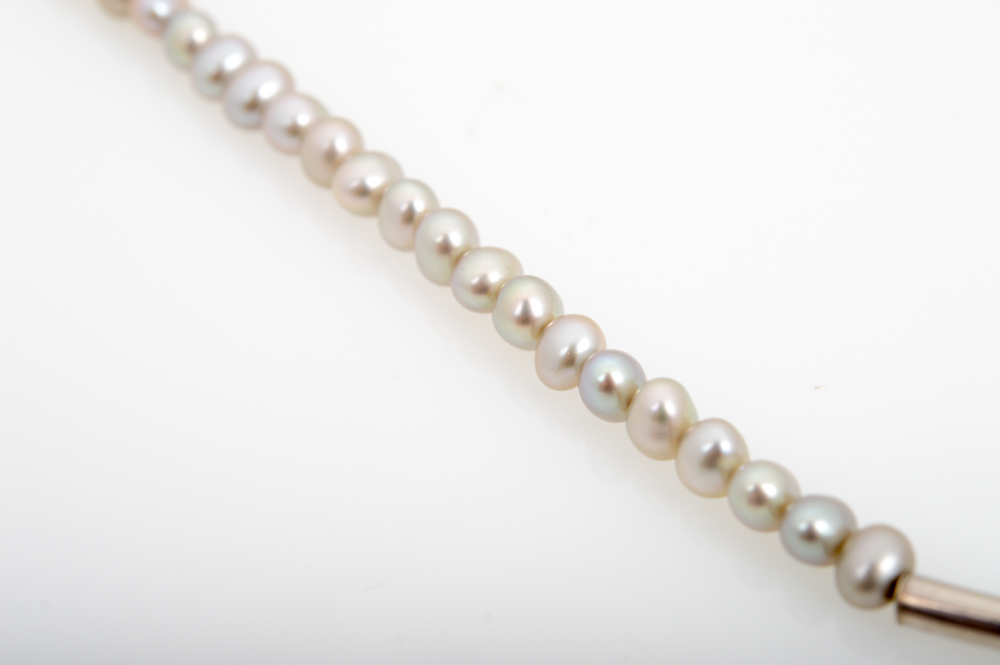Sterling Silver and Pearl Necklaces with Bracelet