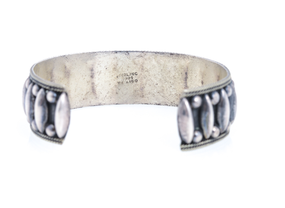 Sterling Silver and Mother of Pearl Cuff Bracelet