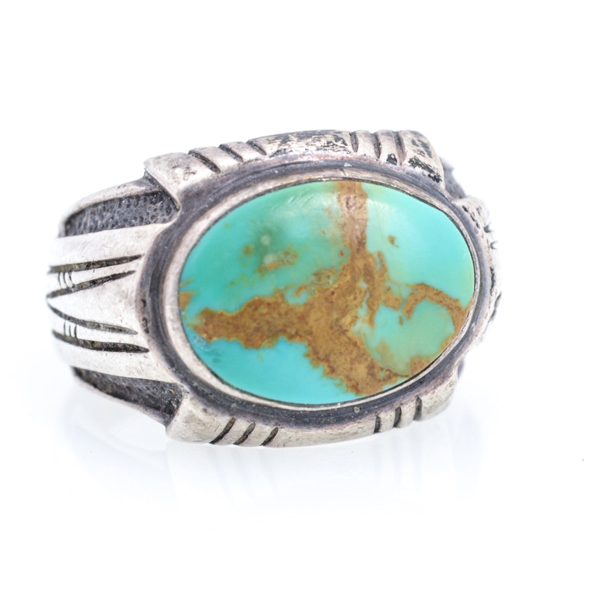 Carol Felley Southwestern Sterling Silver Turquoise Ring