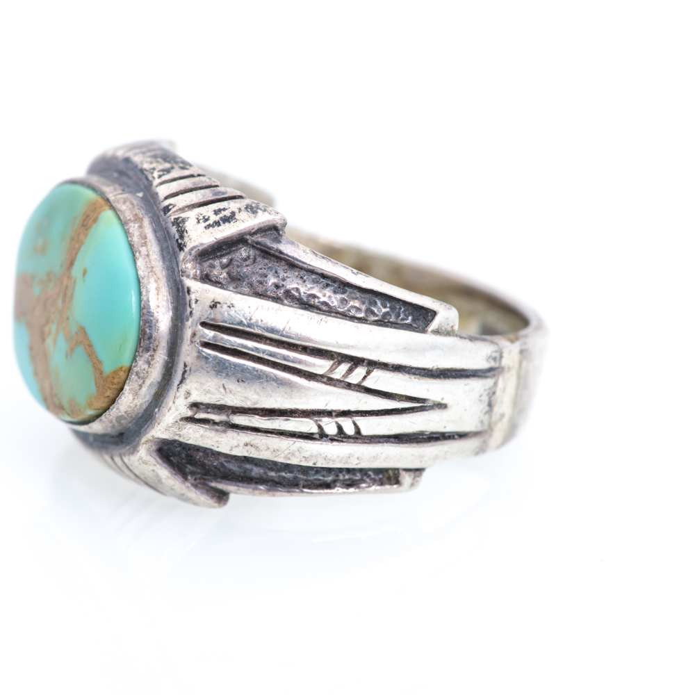 Carol Felley Southwestern Sterling Silver Turquoise Ring