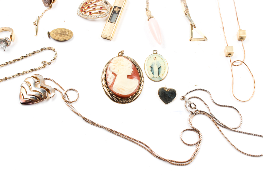 Gold Tone Jewelry Array