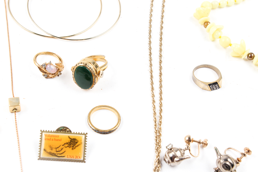Gold Tone Jewelry Array