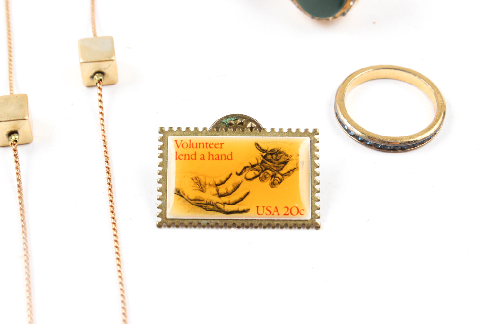 Gold Tone Jewelry Array