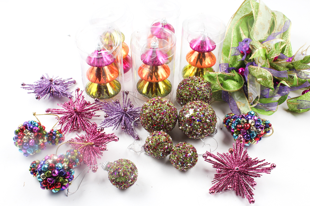 Colorful Christmas Ornament Collection