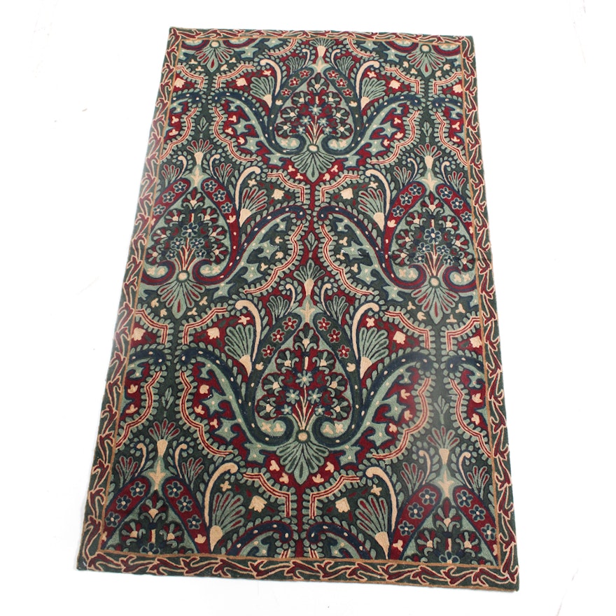 Hand-Knotted Chain Stitched Indian Rug