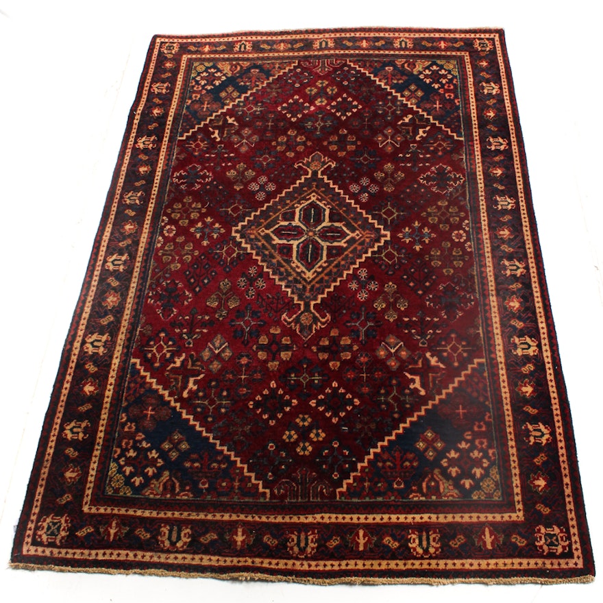 Hand-Knotted Persian Maymeh Josheghan Accent Rug