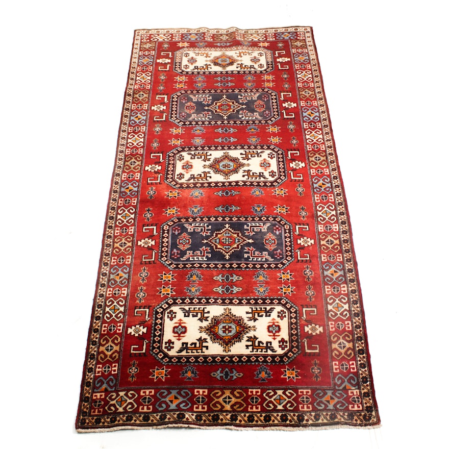 Hand-Knotted Persian Karaja Heriz Carpet Runner