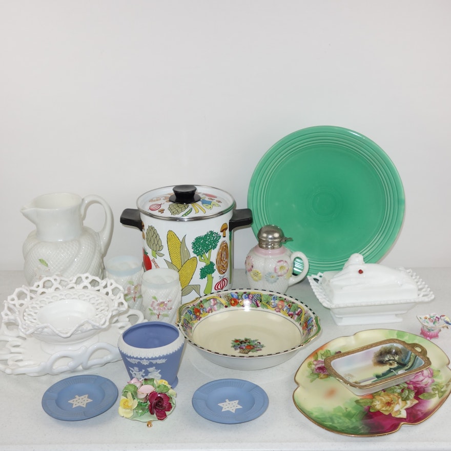 Kitchenalia and Decor including Fiestaware and Wedgwood