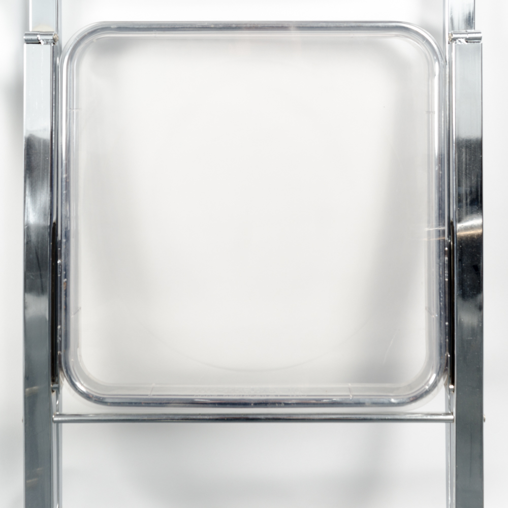 Modernist Lucite and Chrome Folding Chairs by Alston Quality Industries
