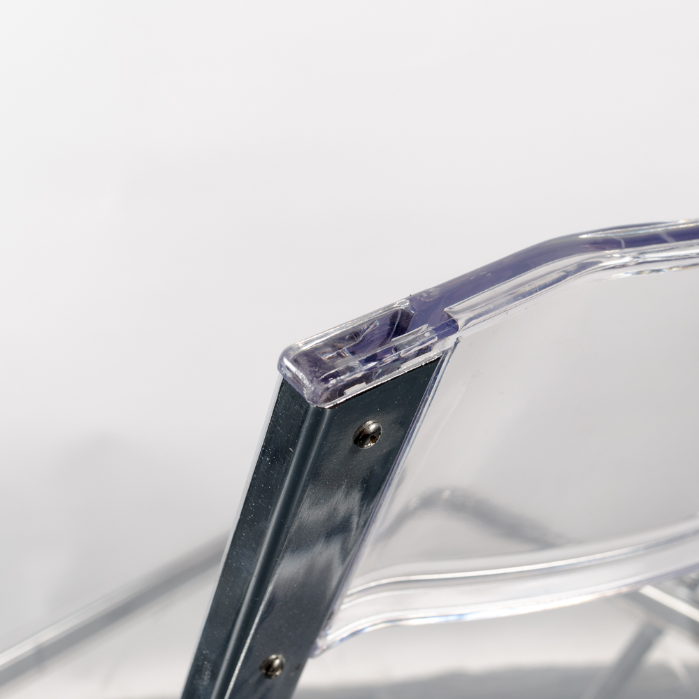 Modernist Lucite and Chrome Folding Chairs by Alston Quality Industries