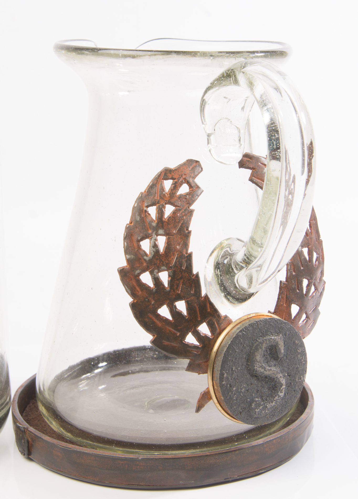 Jan Barboglio Pitcher and Vintage Seltzer Bottle