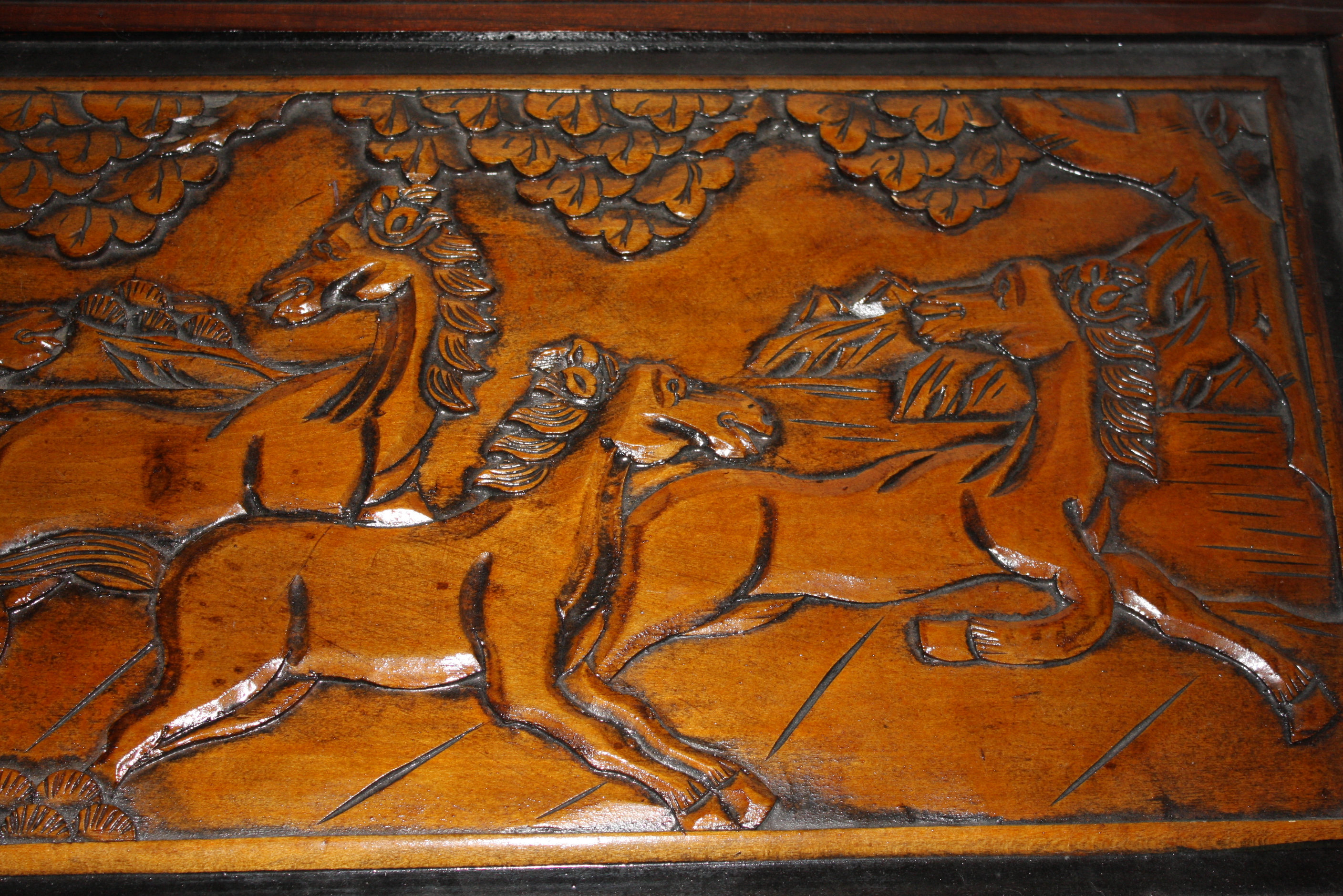 Vintage Korean Carved Chest