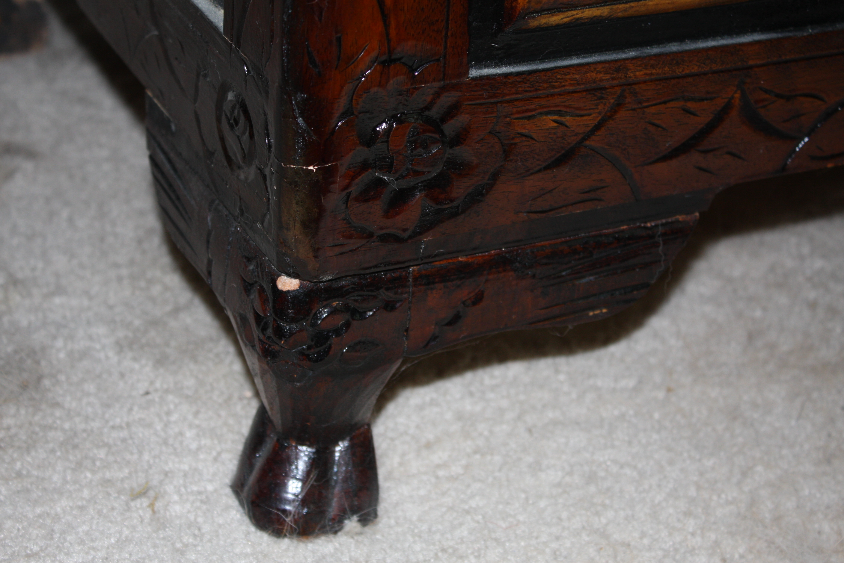 Vintage Korean Carved Chest