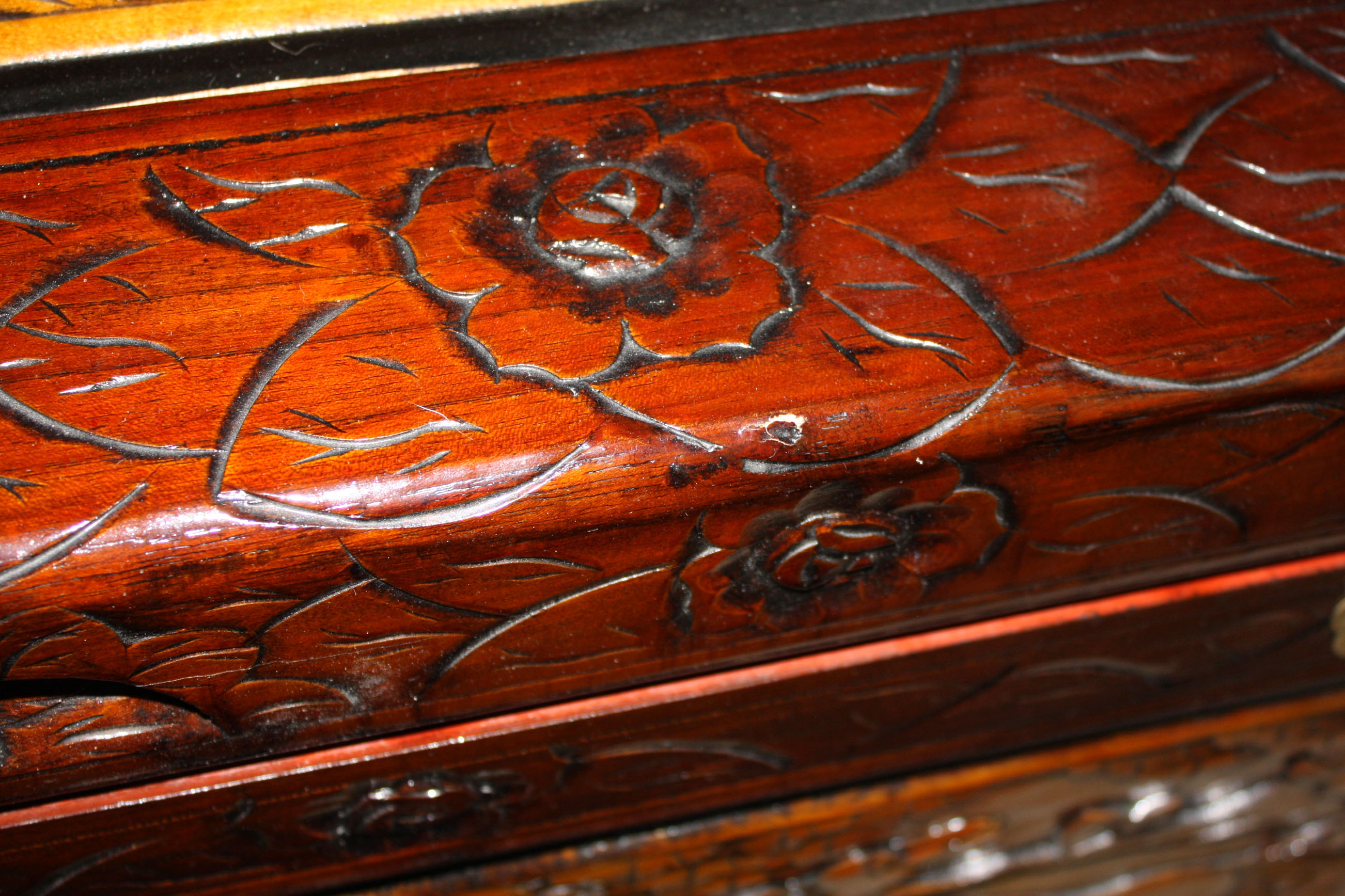 Vintage Korean Carved Chest