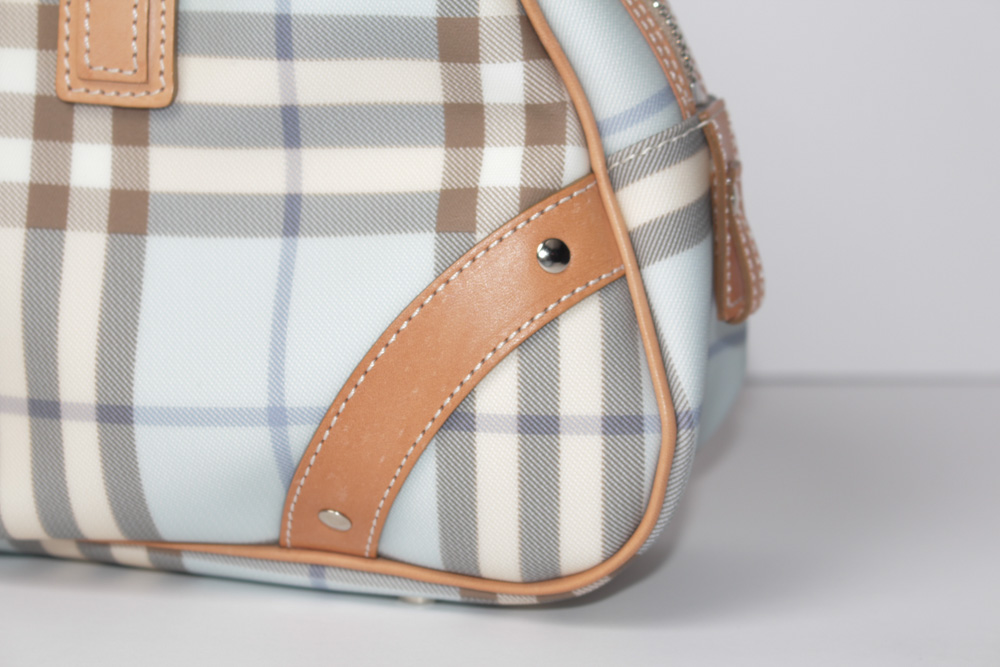 Burberry Blue Haymarket Check Shoulder Bag