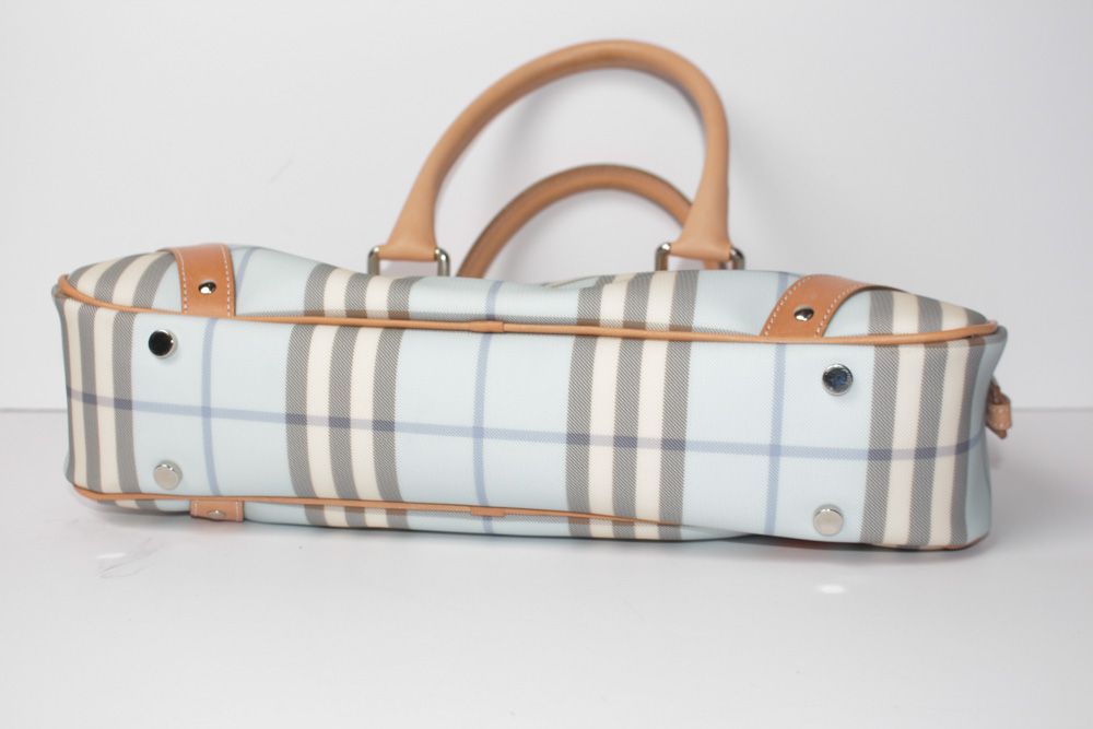 Burberry Blue Haymarket Check Shoulder Bag