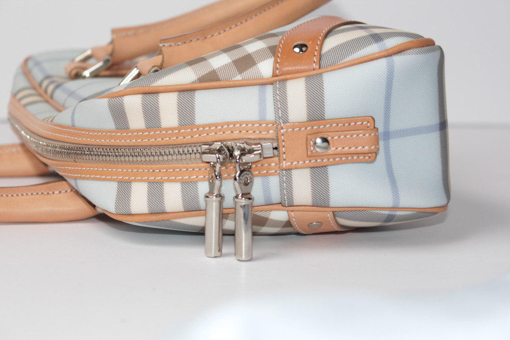 Burberry Blue Haymarket Check Shoulder Bag