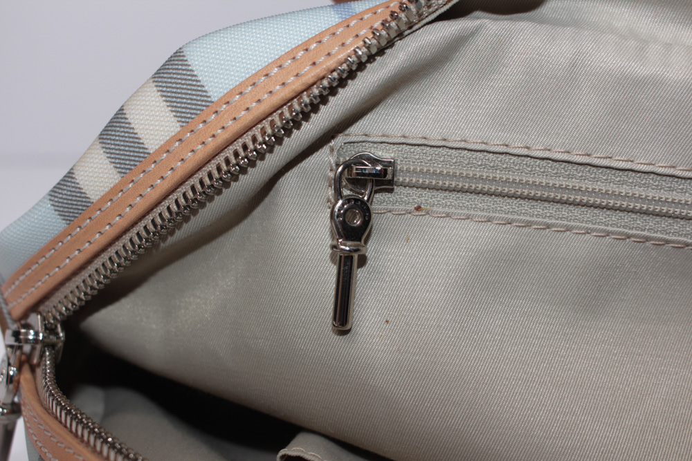 Burberry Blue Haymarket Check Shoulder Bag