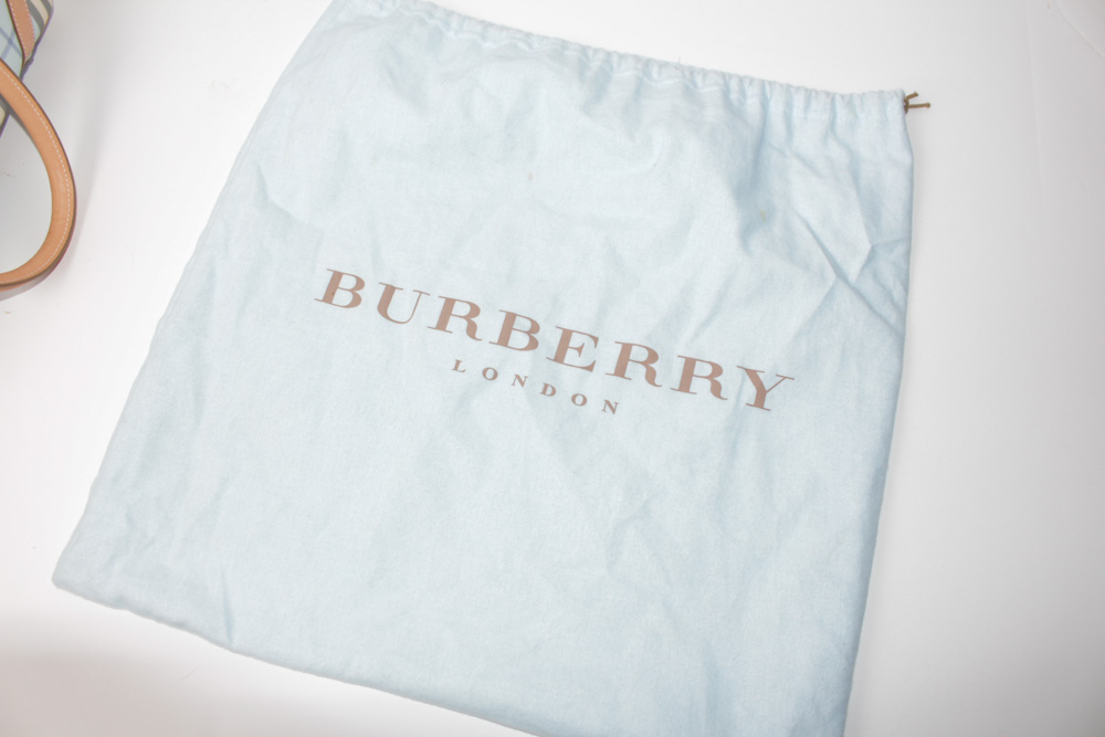 Burberry Blue Haymarket Check Shoulder Bag