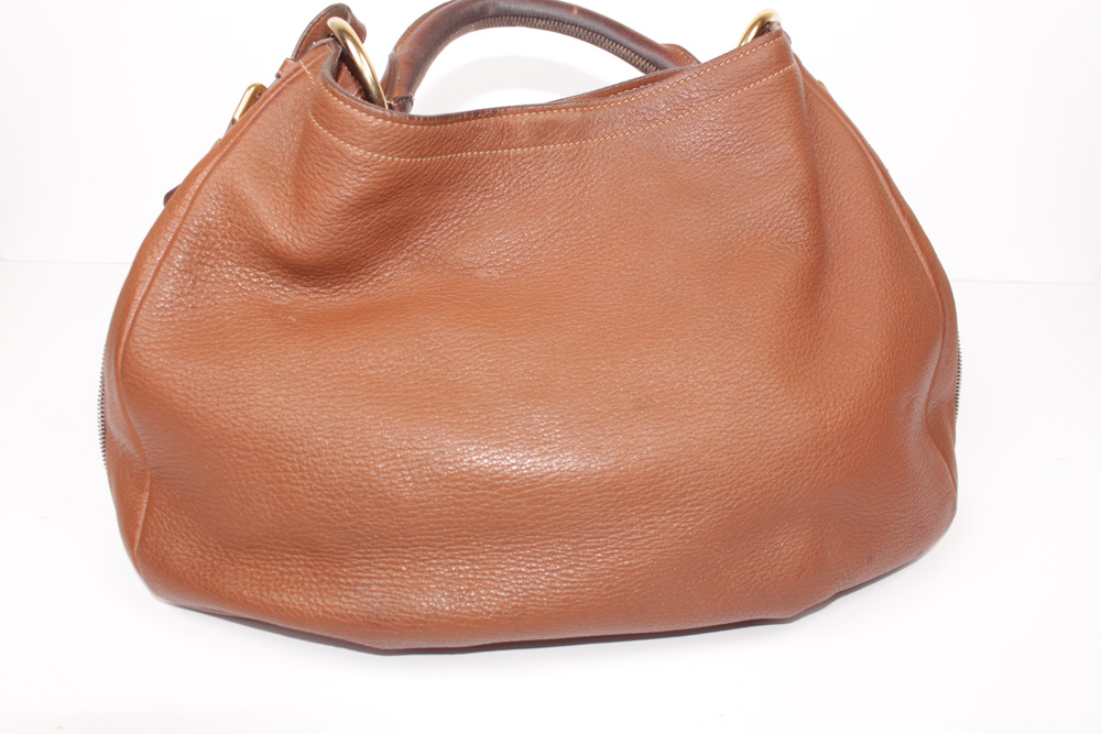 Prada Brown Leather Hobo Handbag